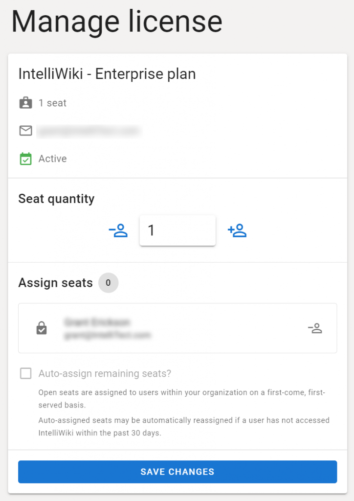 IntelliWiki seat assignment
